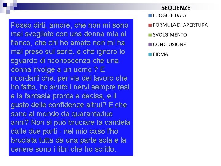 Posso dirti, amore, che non mi sono mai svegliato con una donna mia al