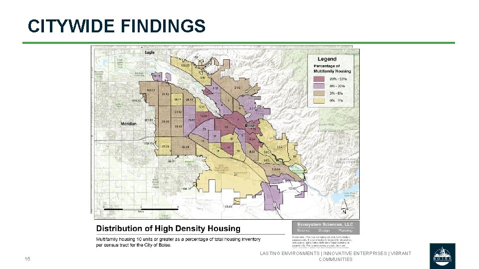 CITYWIDE FINDINGS 15 LASTING ENVIRONMENTS | INNOVATIVE ENTERPRISES | VIBRANT COMMUNITIES 