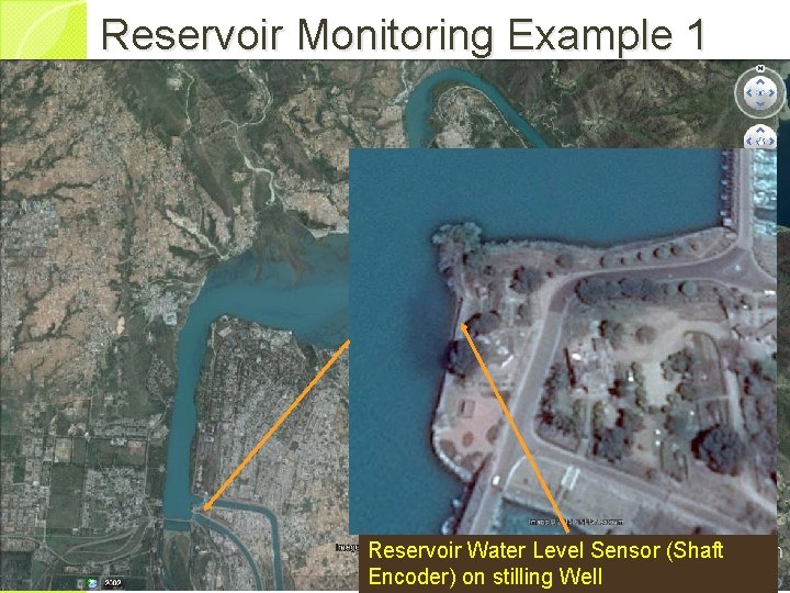 Reservoir Monitoring Example 1 Reservoir Water Level Sensor (Shaft Encoder) on stilling Well 