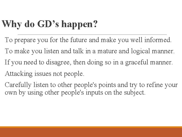 Why do GD’s happen? To prepare you for the future and make you well