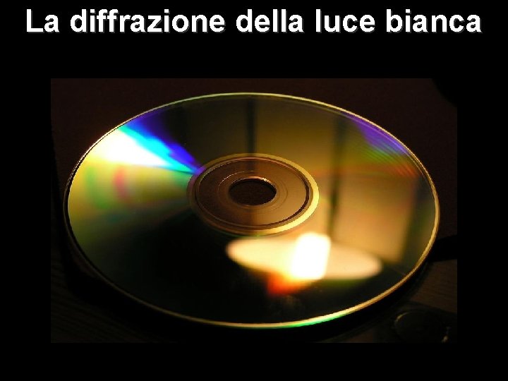 La diffrazione della luce bianca La diffrazione della luce bianca