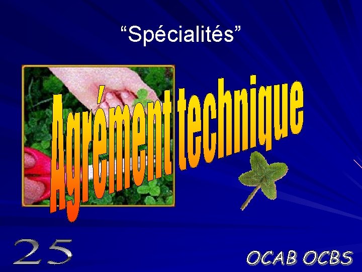 “Spécialités” 