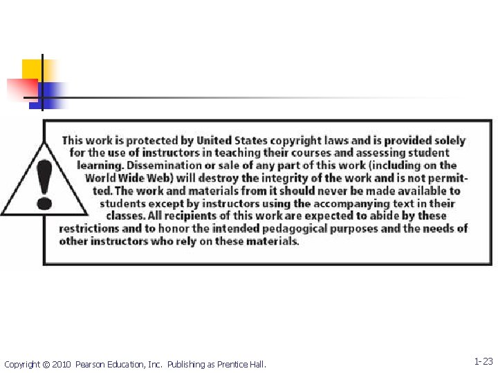 Copyright © 2010 Pearson Education, Inc. Publishing as Prentice Hall. 1 -23 