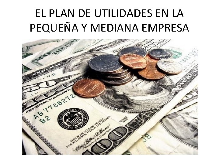 EL PLAN DE UTILIDADES EN LA PEQUEÑA Y MEDIANA EMPRESA 