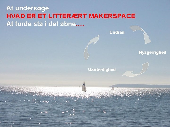 At undersøge HVAD ER ET LITTERÆRT MAKERSPACE At turde stå i det åbne…. Undren