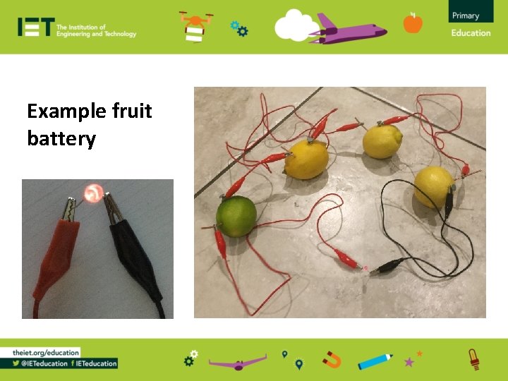 Example fruit battery 
