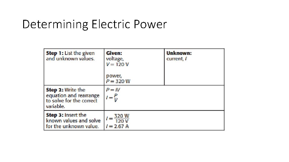 Determining Electric Power 