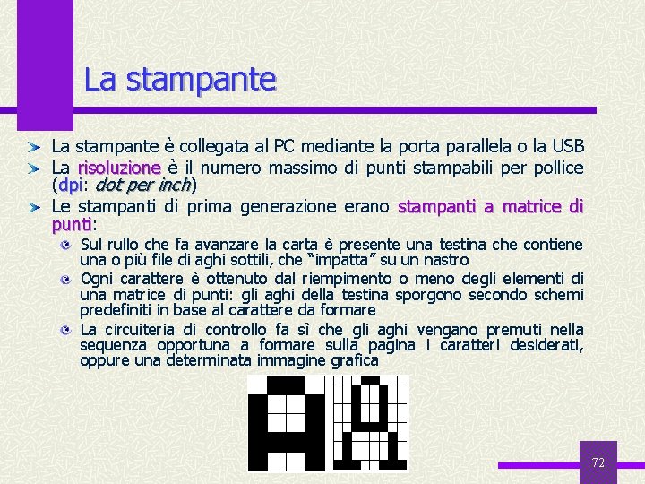 La stampante è collegata al PC mediante la porta parallela o la USB La