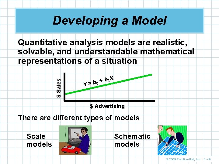 Developing a Model $ Sales Quantitative analysis models are realistic, solvable, and understandable mathematical Developing a Model $ Sales Quantitative analysis models are realistic, solvable, and understandable mathematical