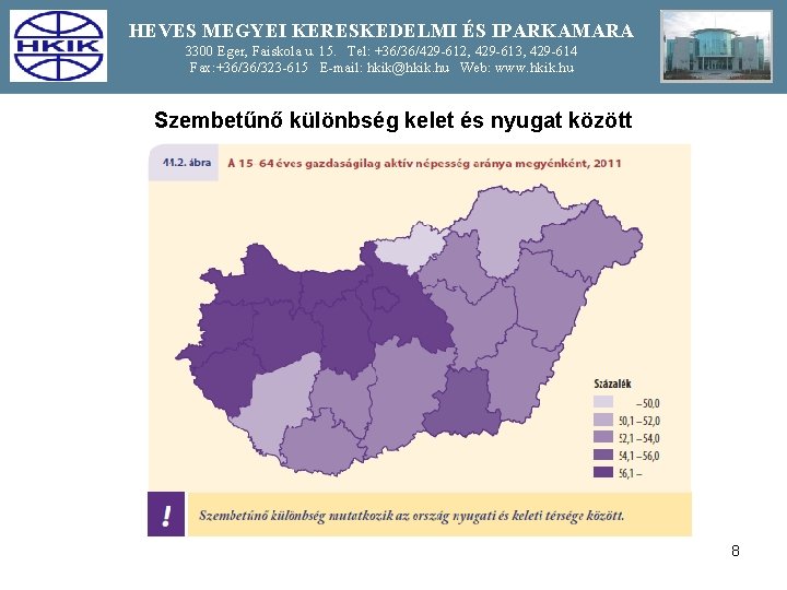 HEVES MEGYEI KERESKEDELMI ÉS IPARKAMARA 3300 Eger, Faiskola u. 15. Tel: +36/36/429 -612, 429