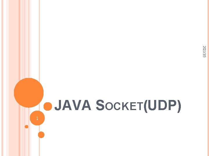 2021/3/3 JAVA SOCKET(UDP) 1 