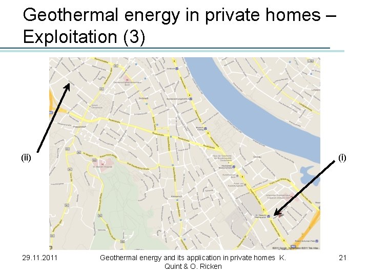 Geothermal energy in private homes – Exploitation (3) (ii) 29. 11. 2011 (i) Geothermal