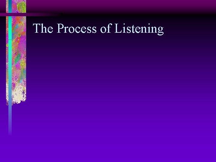 The Process of Listening 