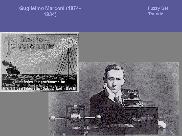 Guglielmo Marconi (18741934) Fuzzy Set Theorie 