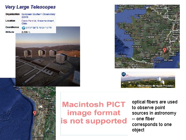 Very Large Telescopes optical fibers are used to observe point sources in astronomy -- Very Large Telescopes optical fibers are used to observe point sources in astronomy --