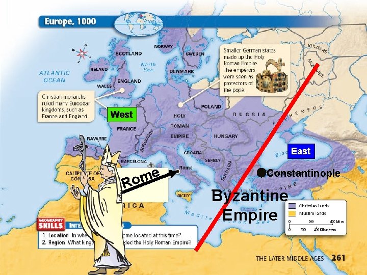 West East e m Ro Constantinople Byzantine Empire 