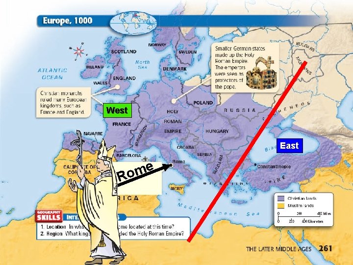West East e m Ro 