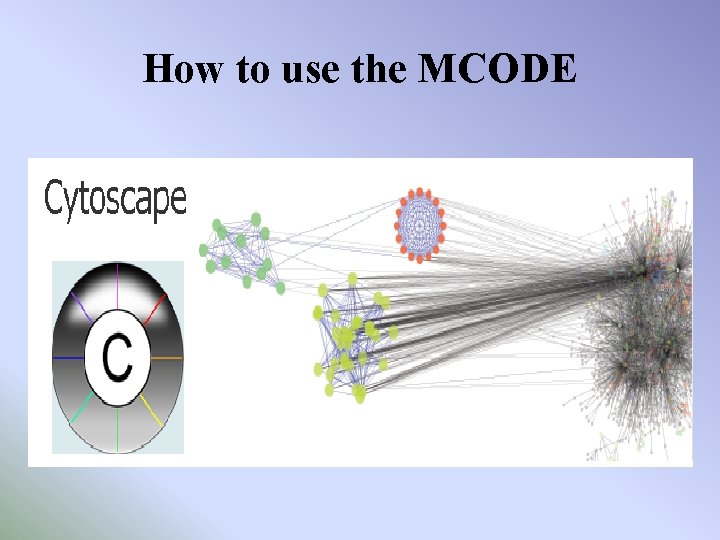 How to use the MCODE 