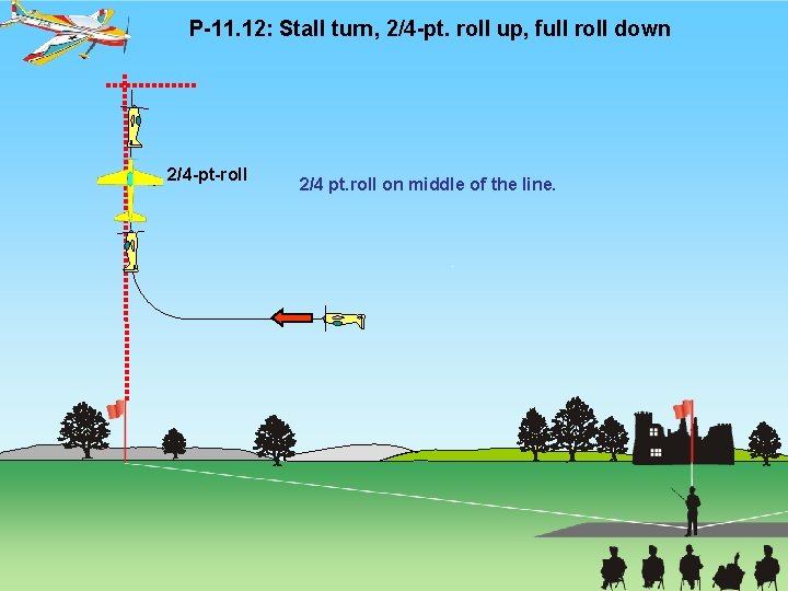 P-11. 12: Stall turn, 2/4 -pt. roll up, full roll down 2/4 -pt-roll 2/4