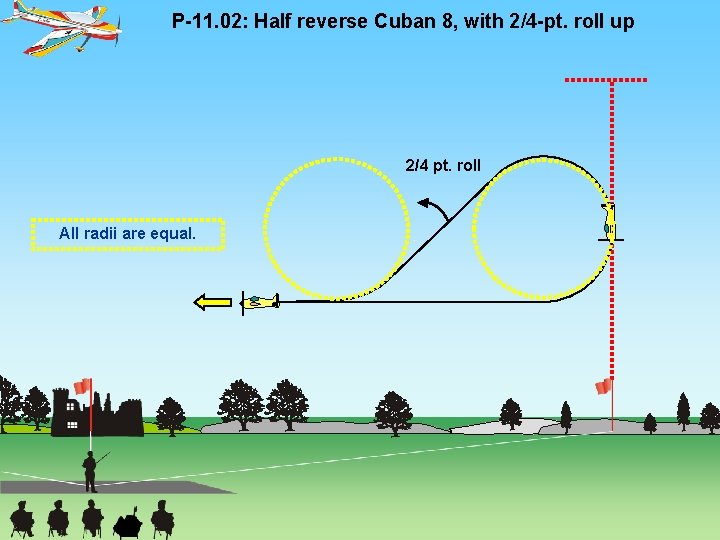 P-11. 02: Half reverse Cuban 8, with 2/4 -pt. roll up 2/4 pt. roll