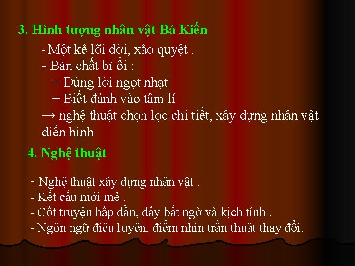 3. Hình tượng nhân vật Bá Kiến - Một kẻ lõi đời, xảo quyệt.