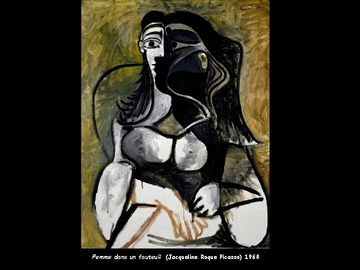 Femme dans un fauteuil (Jacqueline Roque Picasso) 1960 