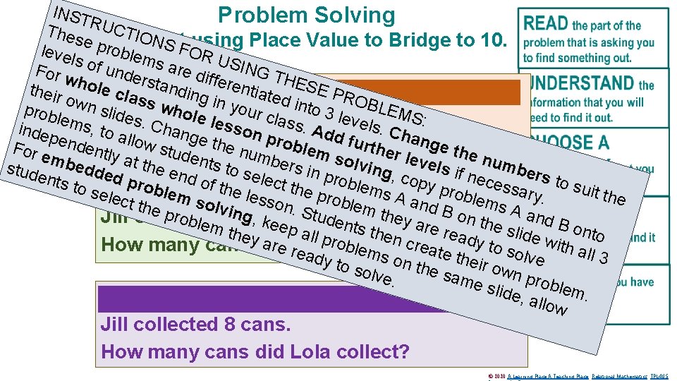 INST Problem Solving RUC Thes TION using Place Value to Bridge to 10. e