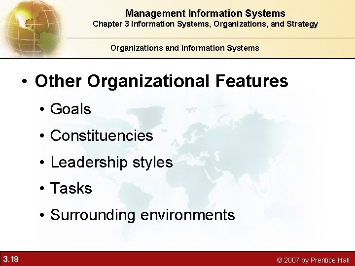 Management Information Systems Chapter 3 Information Systems, Organizations, and Strategy Organizations and Information Systems Management Information Systems Chapter 3 Information Systems, Organizations, and Strategy Organizations and Information Systems