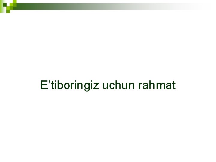 E’tiboringiz uchun rahmat 