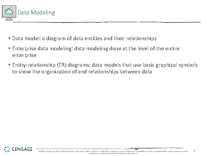 Data Modeling • Data model: a diagram of data entities and their relationships •