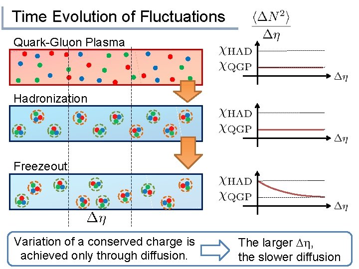 Time Evolution of Fluctuations Quark-Gluon Plasma Hadronization Freezeout Variation of a conserved charge is