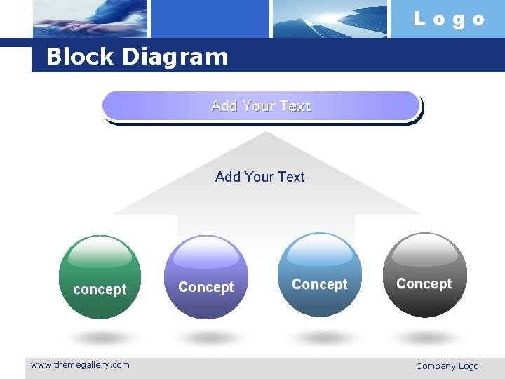 Logo Block Diagram Add Your Text concept www. themegallery. com Concept Company Logo 