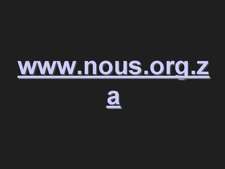 www. nous. org. z a 