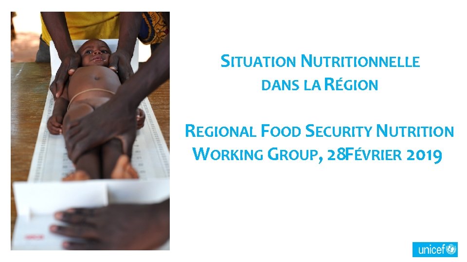 SITUATION NUTRITIONNELLE DANS LA RÉGION REGIONAL FOOD SECURITY NUTRITION WORKING GROUP, 28 FÉVRIER 2019