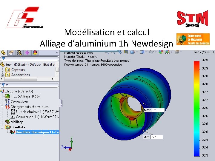 Modélisation et calcul Alliage d’aluminium 1 h Newdesign 