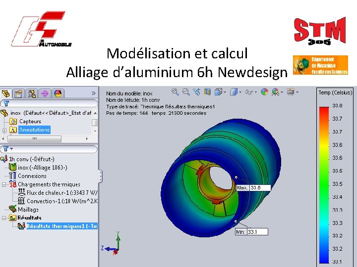 Modélisation et calcul Alliage d’aluminium 6 h Newdesign 