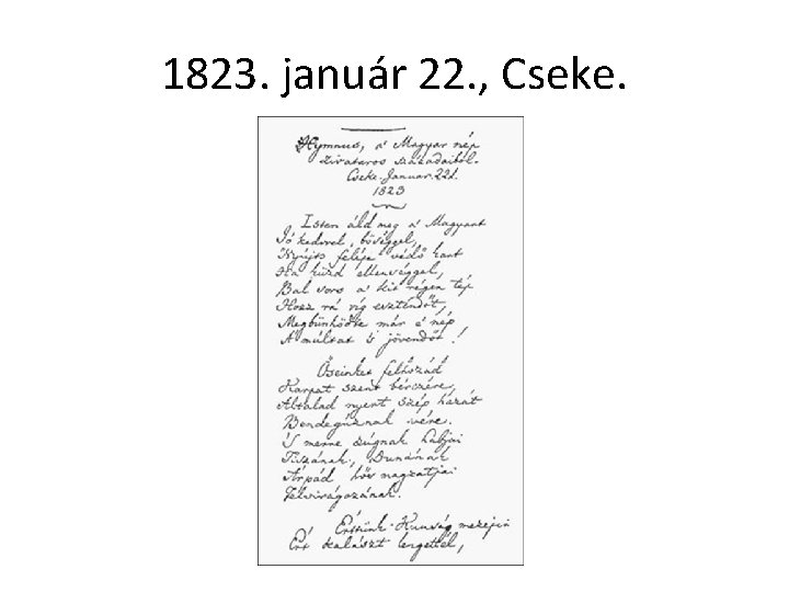 1823. január 22. , Cseke. 