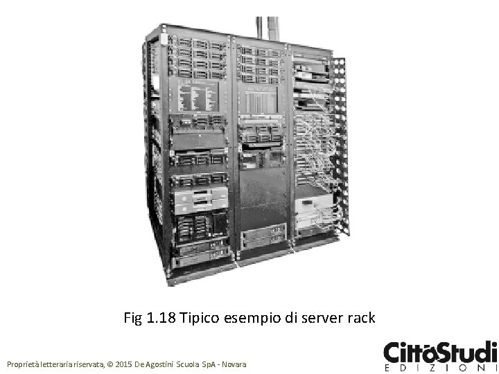 Fig 1. 18 Tipico esempio di server rack Proprietà letteraria riservata, © 2015 De