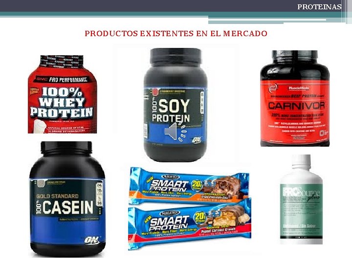 PROTEINAS PRODUCTOS EXISTENTES EN EL MERCADO 