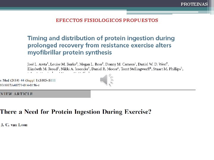 PROTEINAS EFECCTOS FISIOLOGICOS PROPUESTOS 