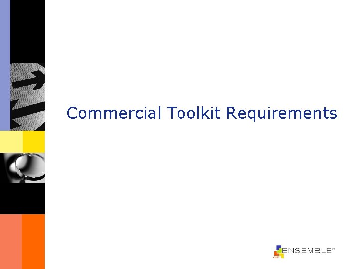 Commercial Toolkit Requirements 