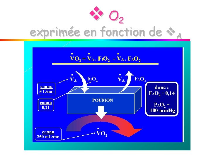  O 2 exprimée en fonction de A 