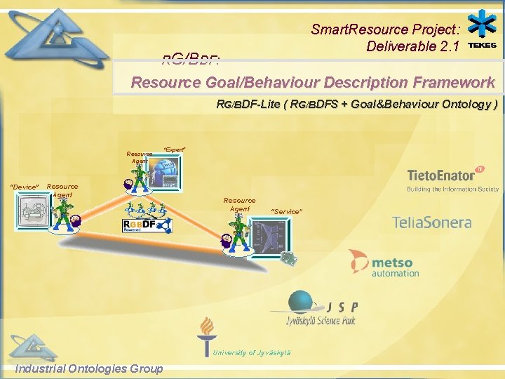 Smart. Resource Project: Deliverable 2. 1 RG/BDF: Resource Goal/Behaviour Description Framework RG/BDF-Lite ( RG/BDFS