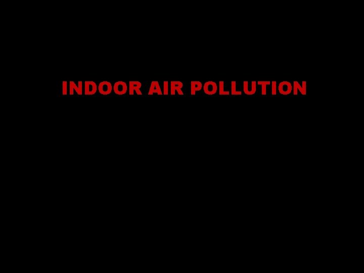 INDOOR AIR POLLUTION 