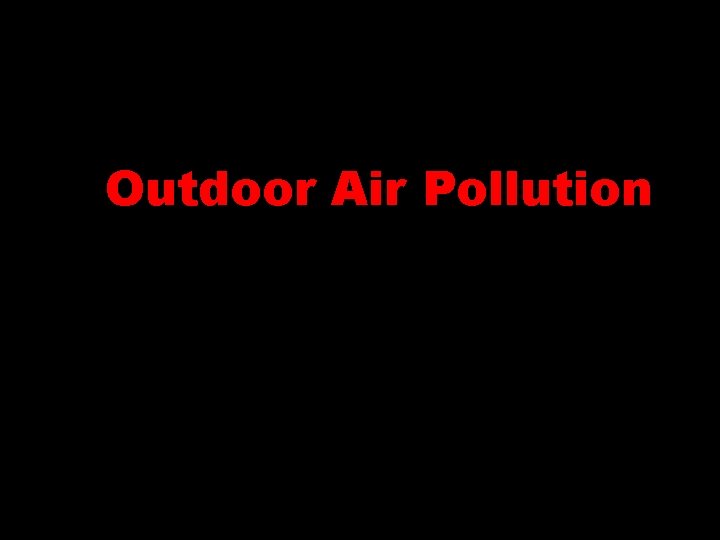 Outdoor Air Pollution 