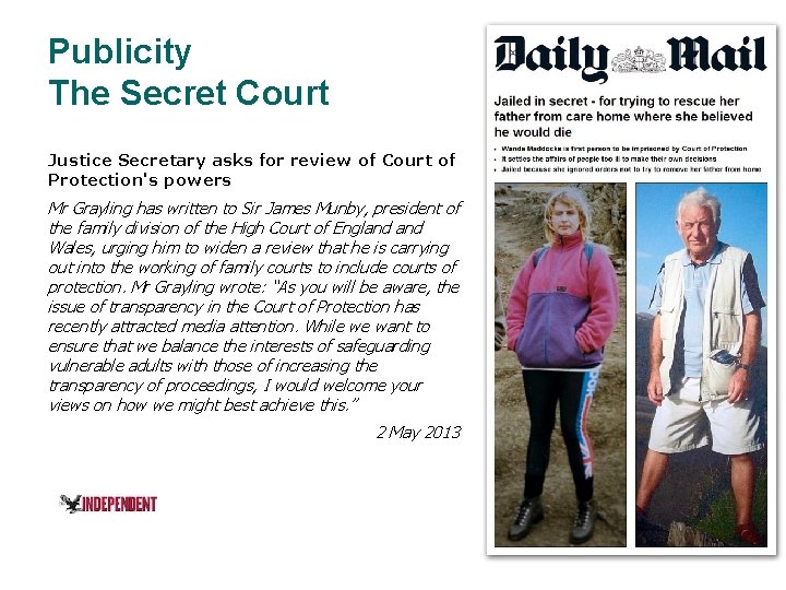 Publicity The Secret Court Justice Secretary asks for review of Court of Protection's powers