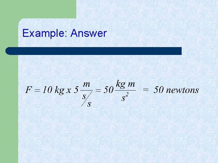 Example: Answer 