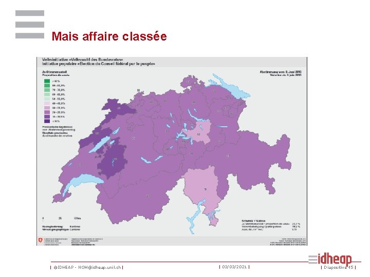 Mais affaire classée | ©IDHEAP - NOM@idheap. unil. ch | | 03/03/2021 | |