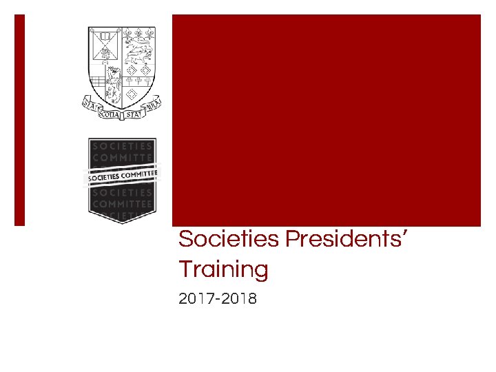 Societies Presidents’ Training 2017 -2018 