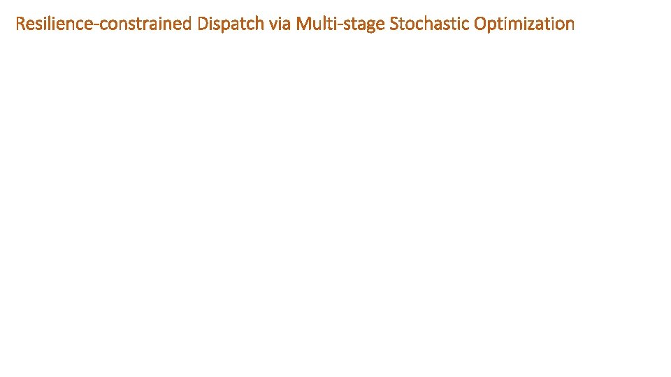 Resilience-constrained Dispatch via Multi-stage Stochastic Optimization 